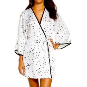 NWT Kate spade dream a little dream polka dot silk robe